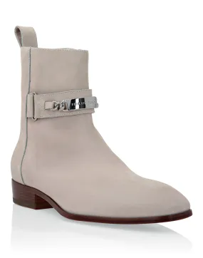 Nabuk Boots Low Flat Rough Ground