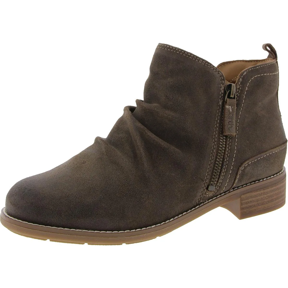 Transitional Season Feather Light Rough Terrain Nadya Womens Leather Ankle Booties