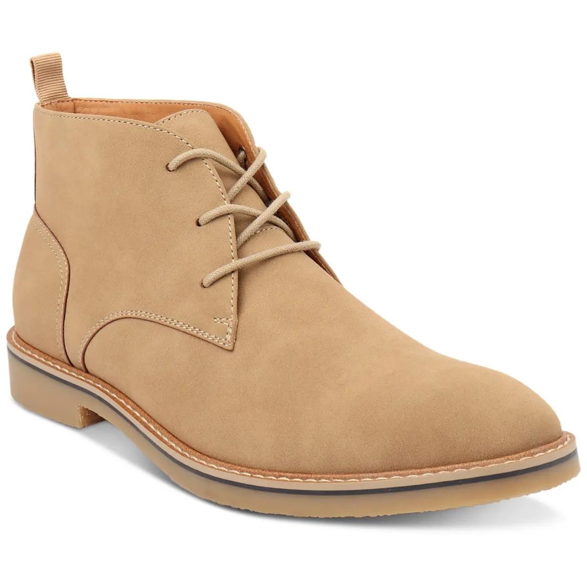 Seamless Fit Mens Faux Suede Round Toe Chukka Boots