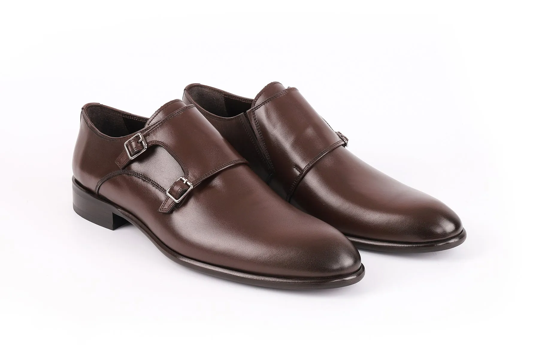 Loafer Style Tailored Fit Nemo Double Monk Dress Shoes
