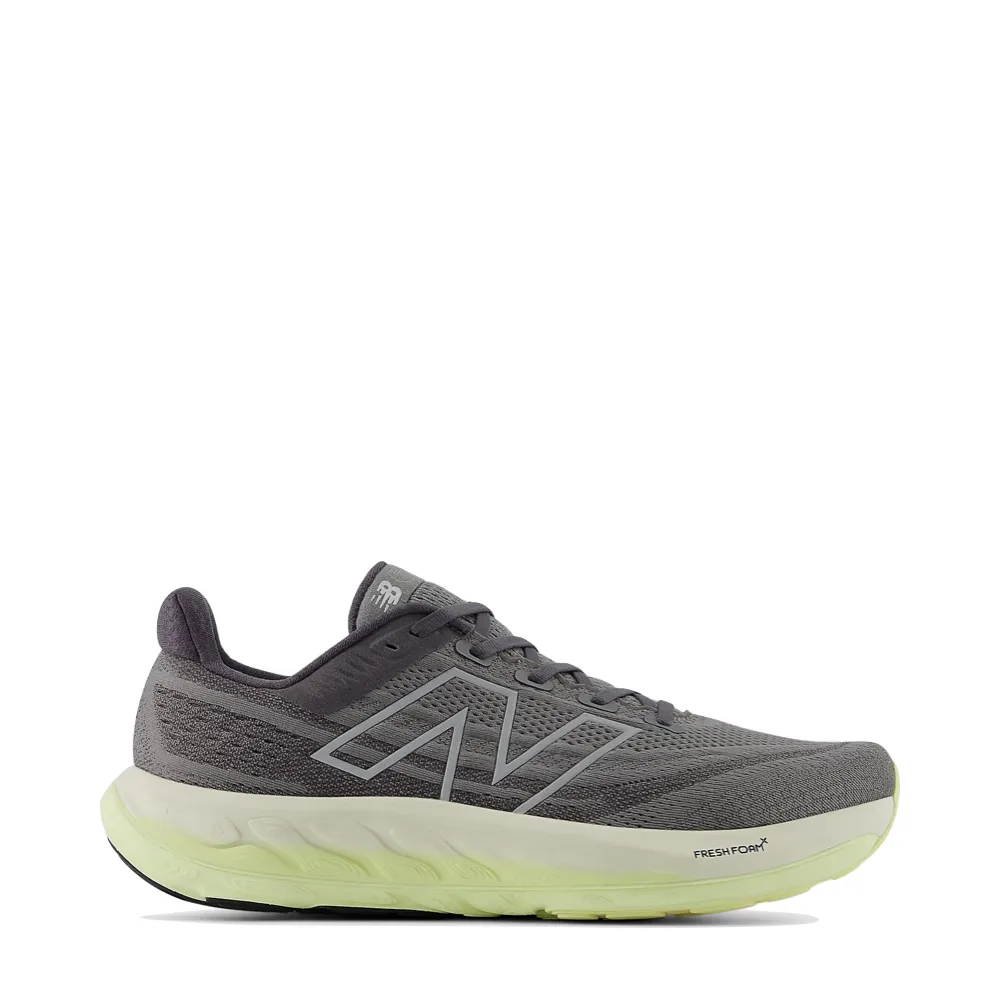 Comfort support Bendable Outsole New Balance Men's Fresh Foam X Vongo v6 Sneaker in Harbor Grey with Limelight and Silver Metallic
