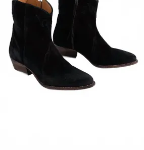 New Fronteir Boot In Black Shock Diffusing Heel