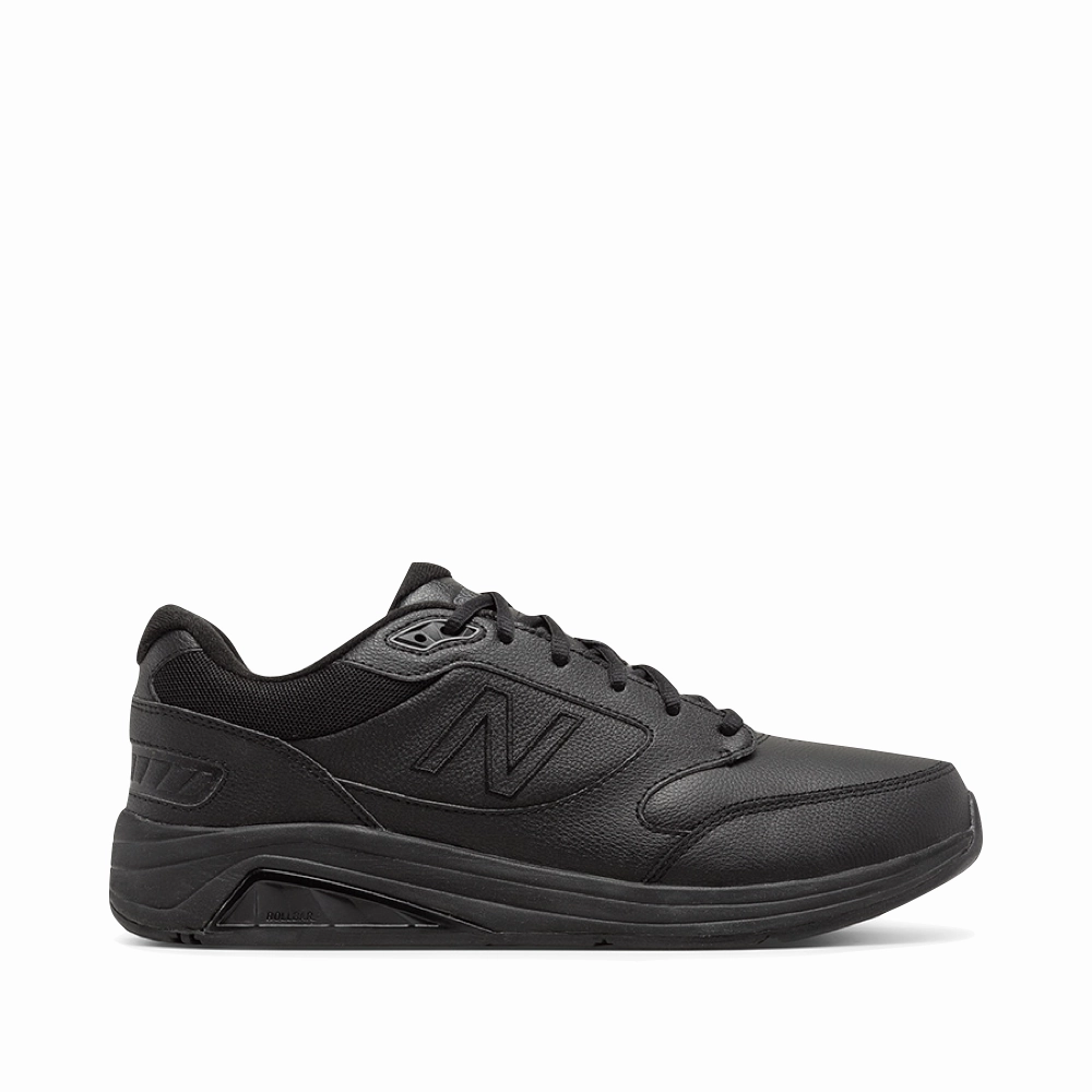 Supportive Wear Mid Cut New Balance Men's 928v3 Leather Sneaker in Black
