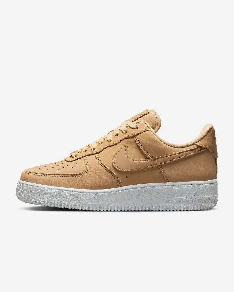 Nike Air Force 1 Premium DR9503-201 Sneaker Women's 5 Tan Leather Shoes GBNC253 Cushioned Running Orthotic Compatibility