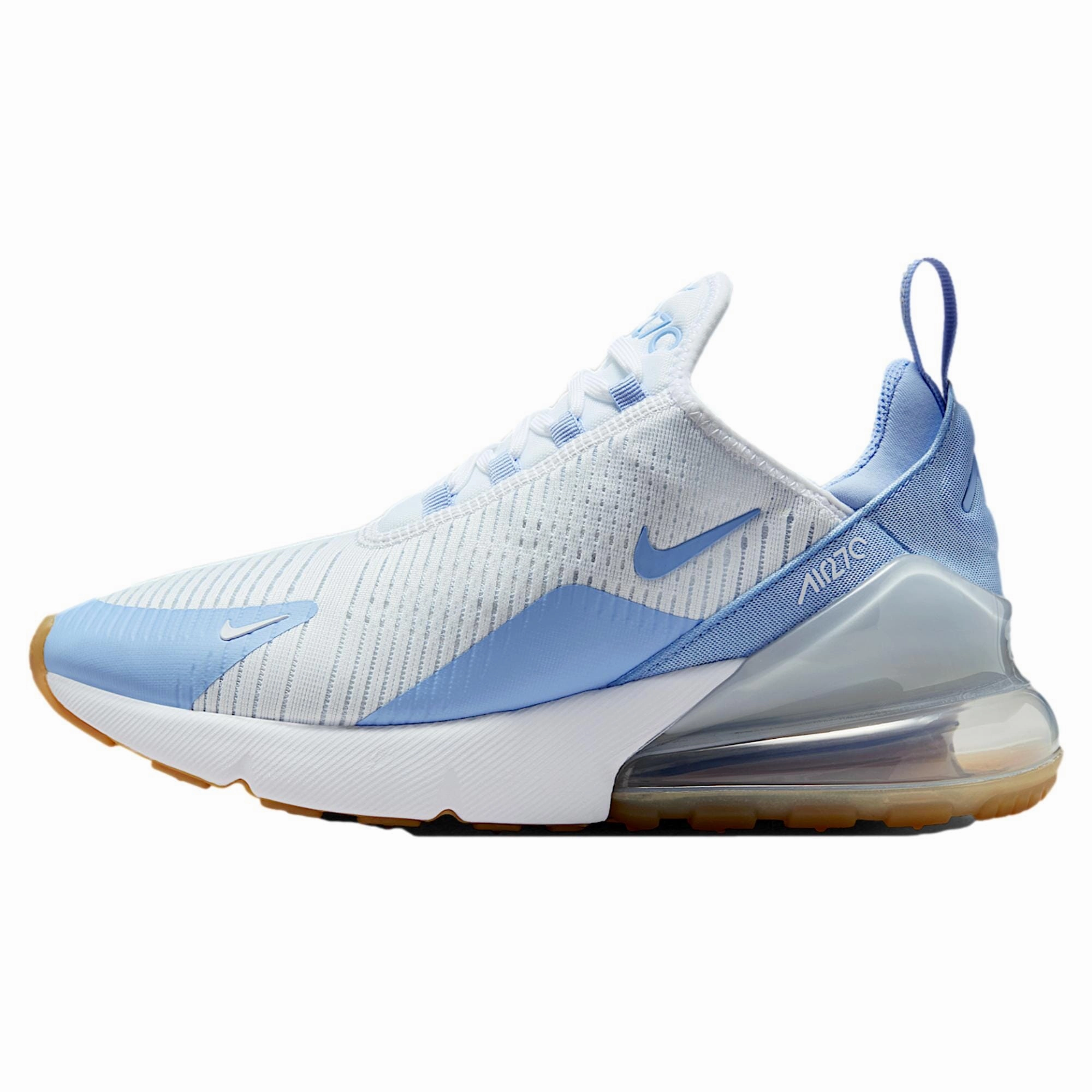 Nike Air Max 270 White / Aluminum - Blue Tint  HJ3222-103 Women's running shoes for advanced runners Solo
