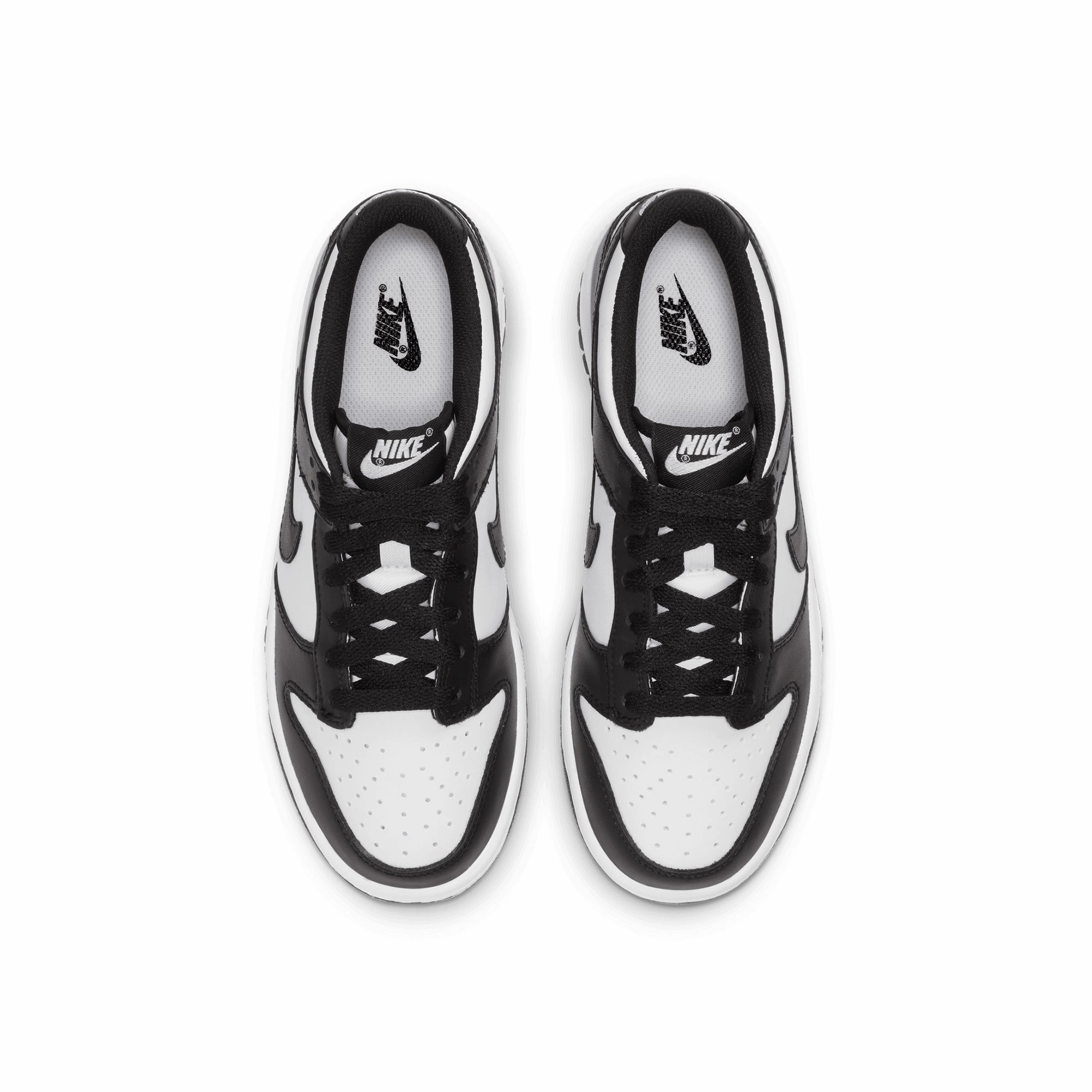 Comfort-focused Vaulted Heel Geometry Nike Kids Dunk Low Panda Shoes