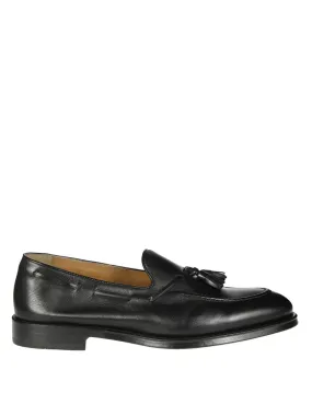 Comfort Motion Black Leather Tassel Loafer