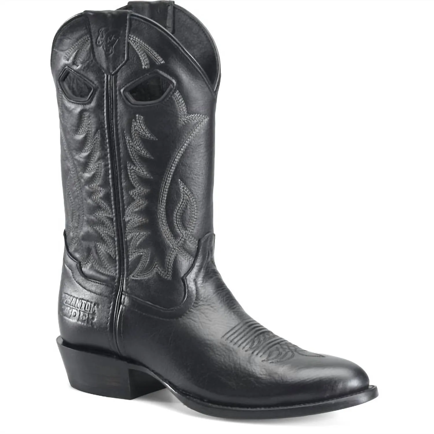 Functional Men??S Phantom Rider 11?? Roper Boots In Black