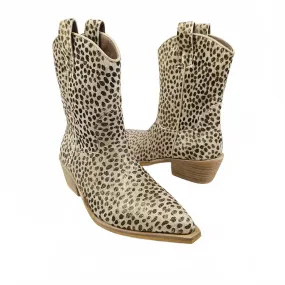 Women's Toni Bootie In Gold Cheetah Neutral Colors