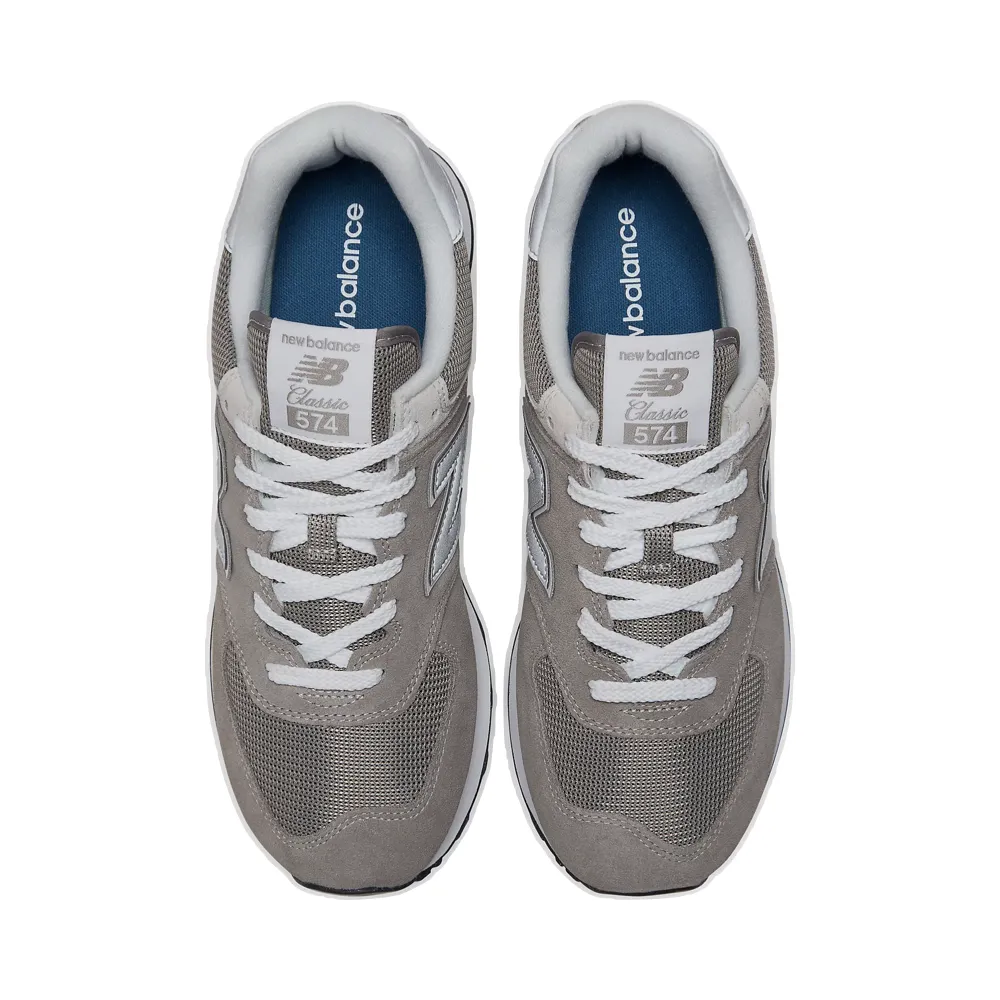 Vented Air Channels New Balance Men's 574 Sneaker in Grey with White