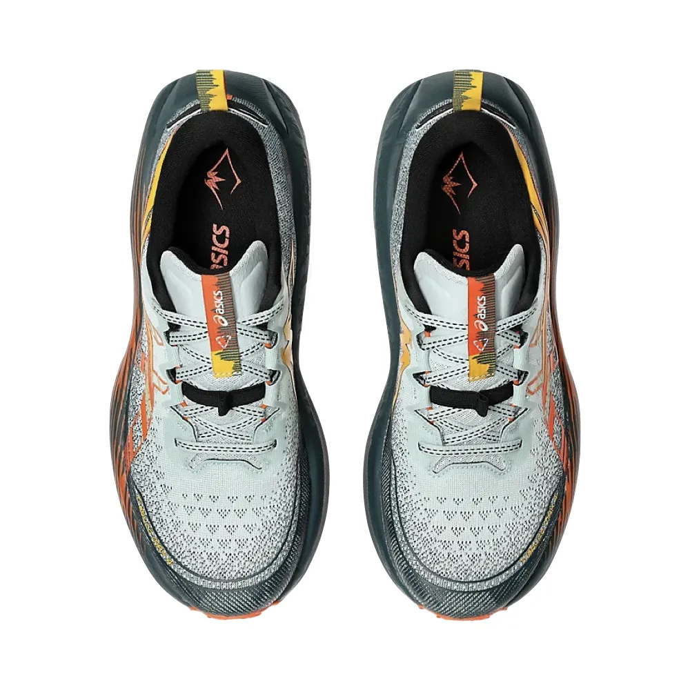 Impact Zones Ortholite insole Asics Men's Trabuco 4 Sneaker in Cold Moss/Nova Orange