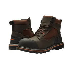 6" Steel Toe Work Boots for Men and Electrical Hazard and Oil and Slip Resistant Zip Up Urban Ready
