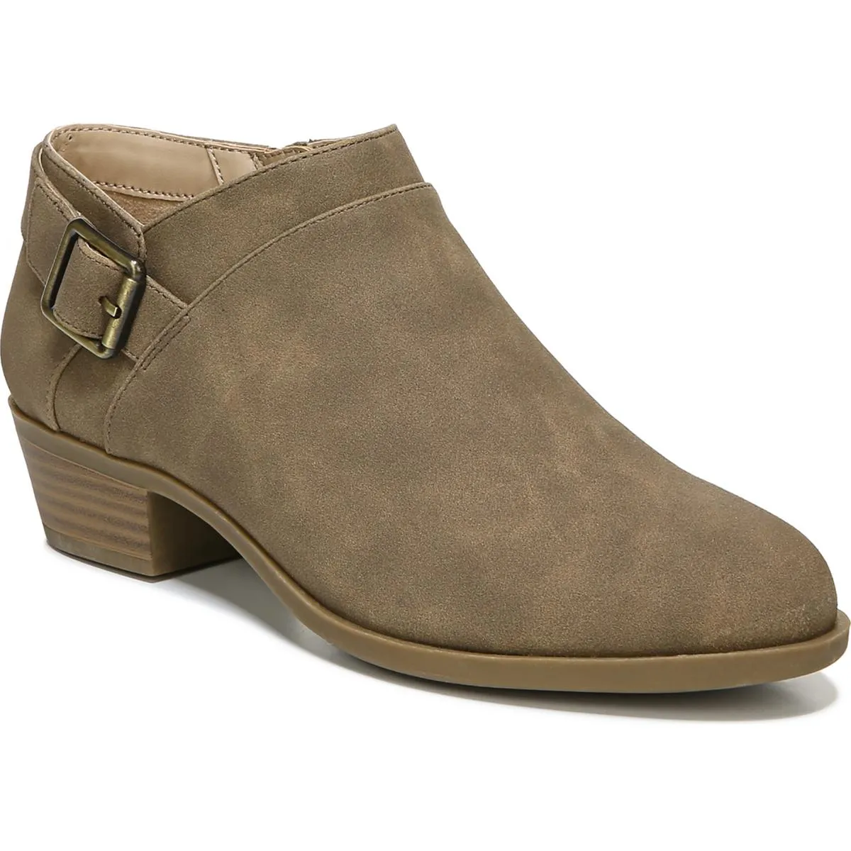 Alexi Womens Cushioned Footbed Ankle Boots Seamless Comfort Work Commute Double Stitched Seams