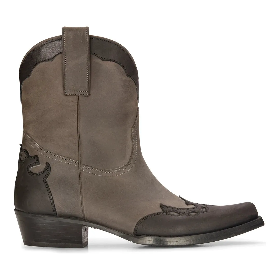 High Western Real Leather Pointed Toe Boots Wind Shield