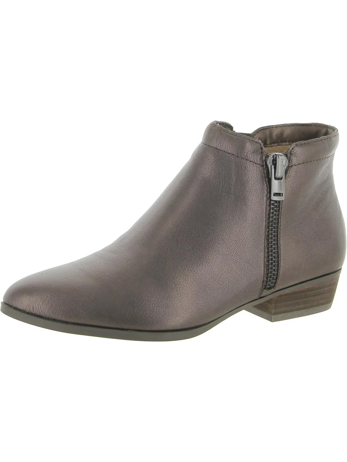 Blair Womens Zipper Pointed Toe Ankle Boots Padded Interior Cold Weather Commuter Metallic Accent