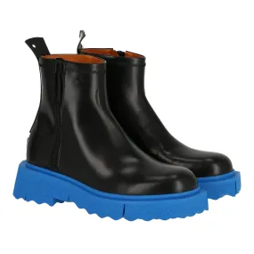 Mud Resistant Hiking Trails Off White Mens Black/Blue Boot