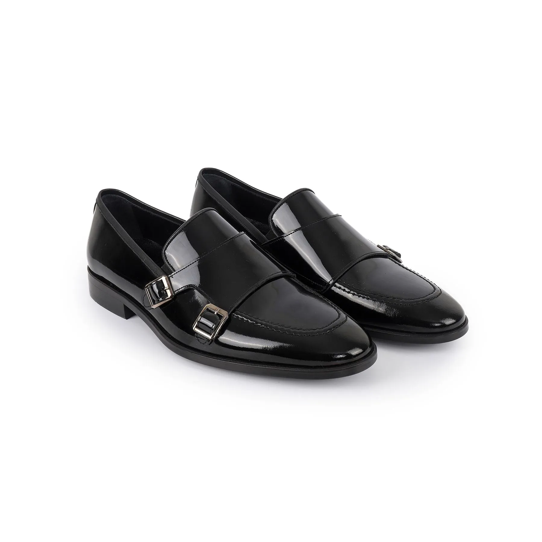 Hardin Patent Leather Double Monk Loafers First Shade