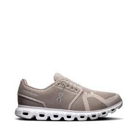On Men's Cloud 6 Sneaker in Fog/White Slip-resistant ease