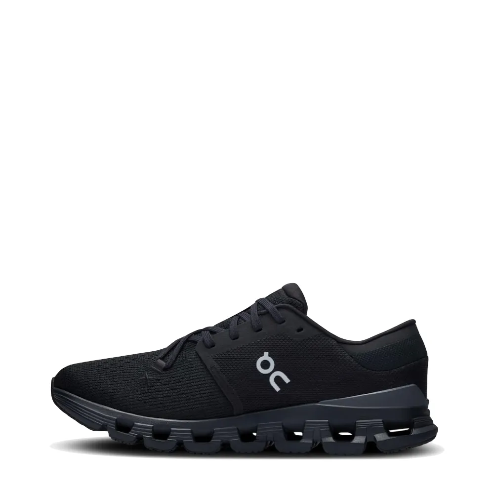 On Men's Cloud X 4 Sneaker in Black/Eclipse Cross Training Optimized