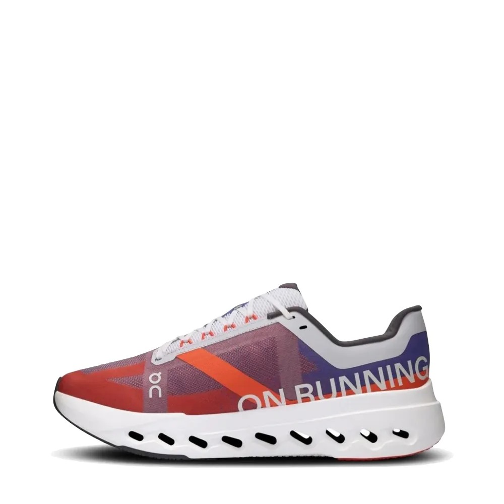 On Men's Cloudsurfer Next Sneaker in Indigo/Flame Impact Resistant