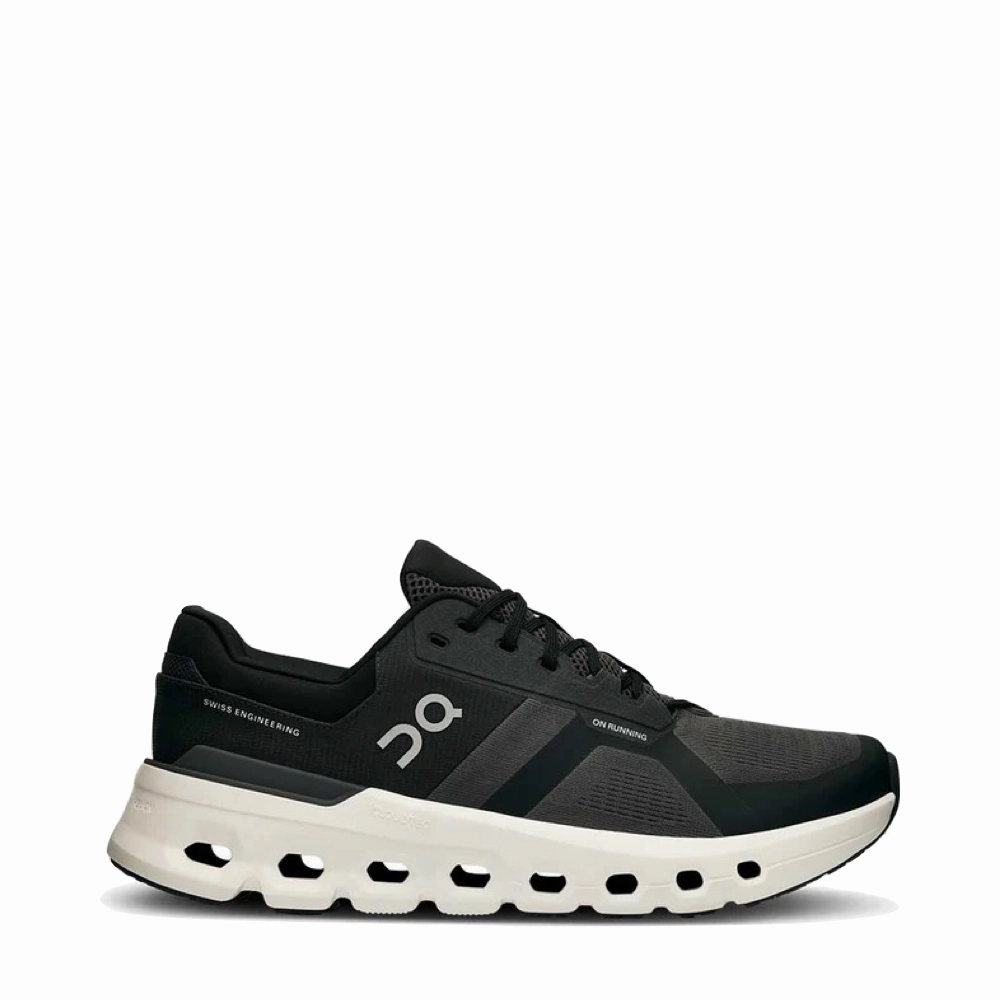 On Men's Cloudrunner 2 WIDE Width Sneaker in Eclipse/Black Ortholite Insulation