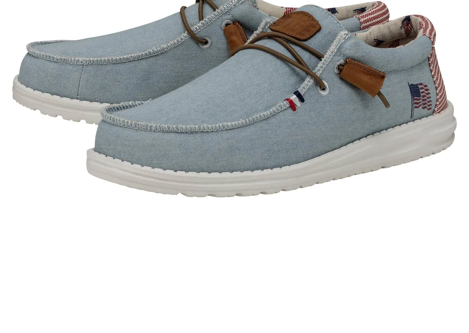 Men??S Wally Americana Slip-On Shoes In Denim Stripe weekend shoes City Walk