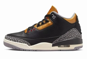 Air Jordan 3 CK9246-067 Sneaker Women's US 5 Black Gold Lifestyle Shoes GBNC286 wide - toe - box