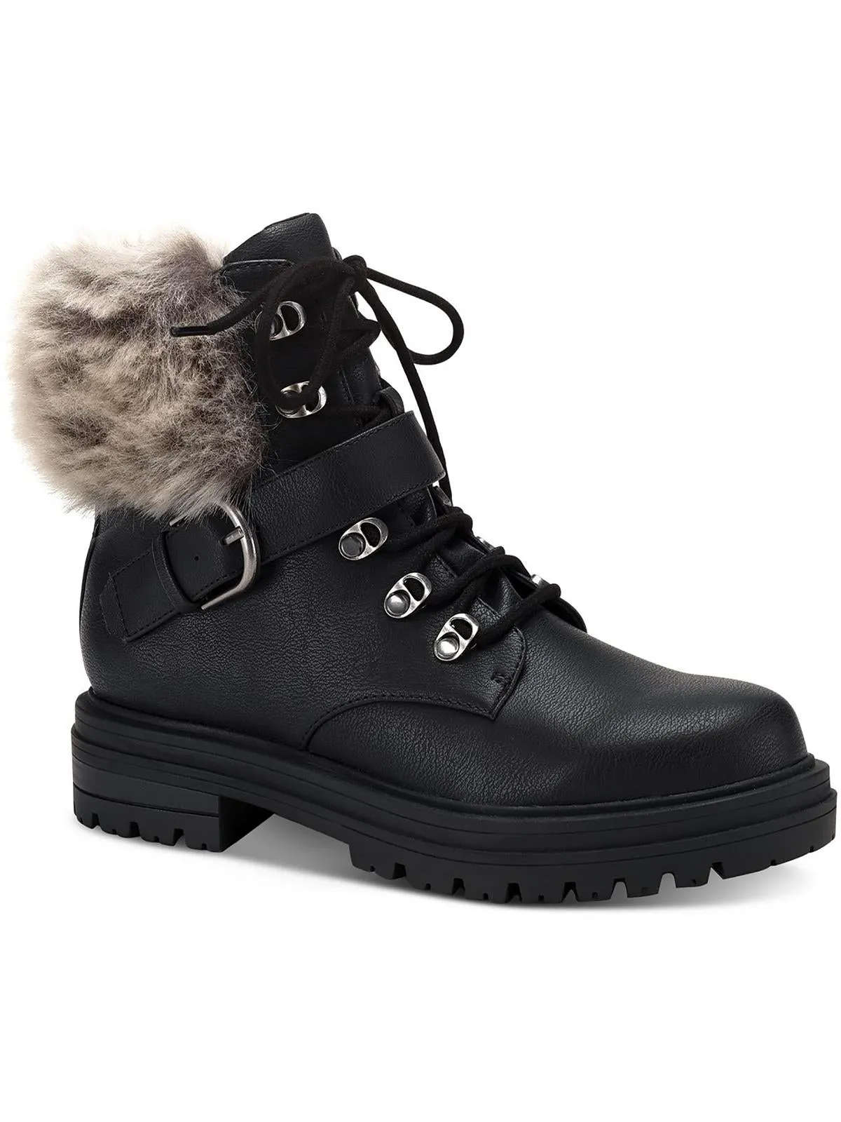 Orlenaa  Womens Cold Weather Faux Fur Lined Booties Flexible Shaft