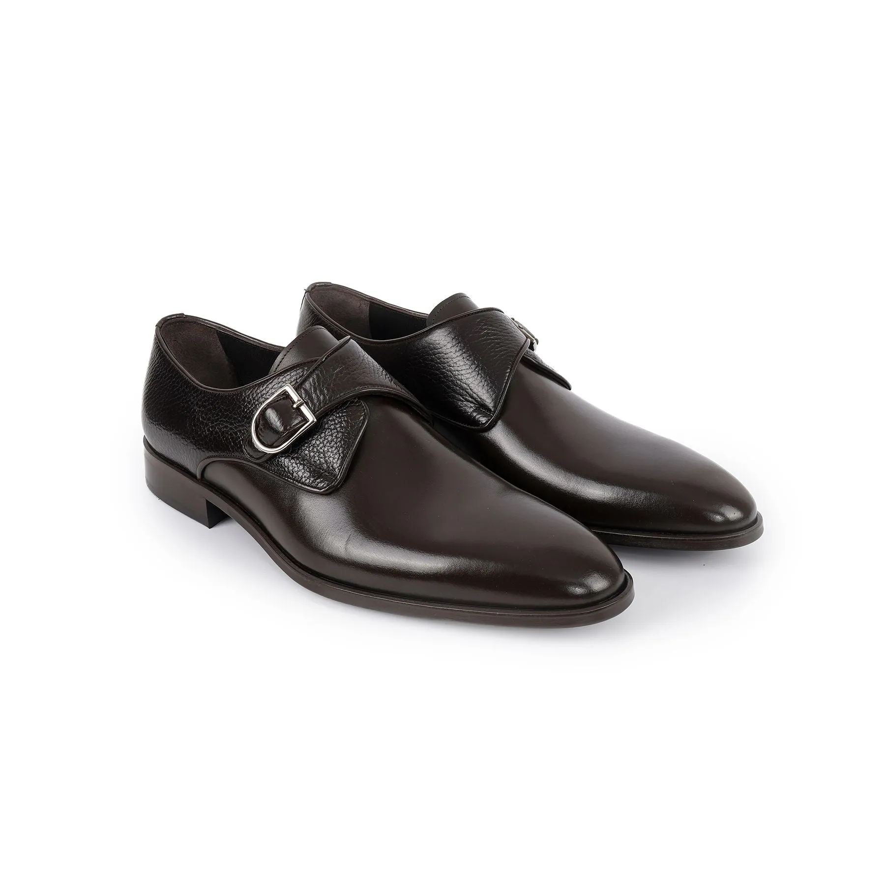 Gloss Line Structured Feel Ormy Monkstrap Dress Shoes