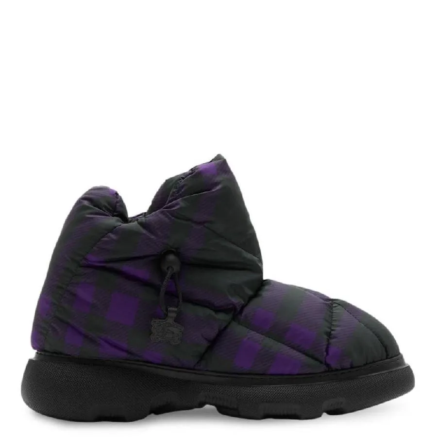 Winter Protection Shaft Height Options Burberry Men's Pillow Check-Pattern Padded Ankle Boots