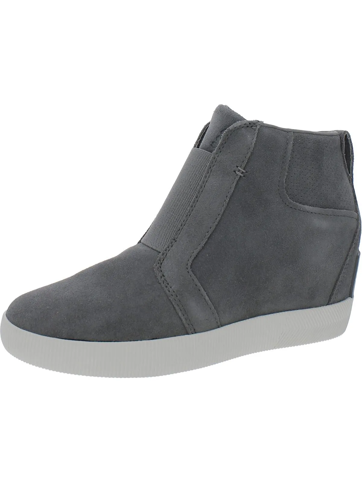 Wide Sole Sleek Comfort OutNAbout Womens Suede Slip On Booties
