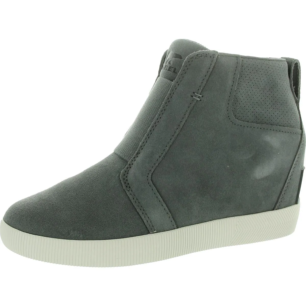 OutNAbout Womens Suede Slip On Booties Enhanced grip