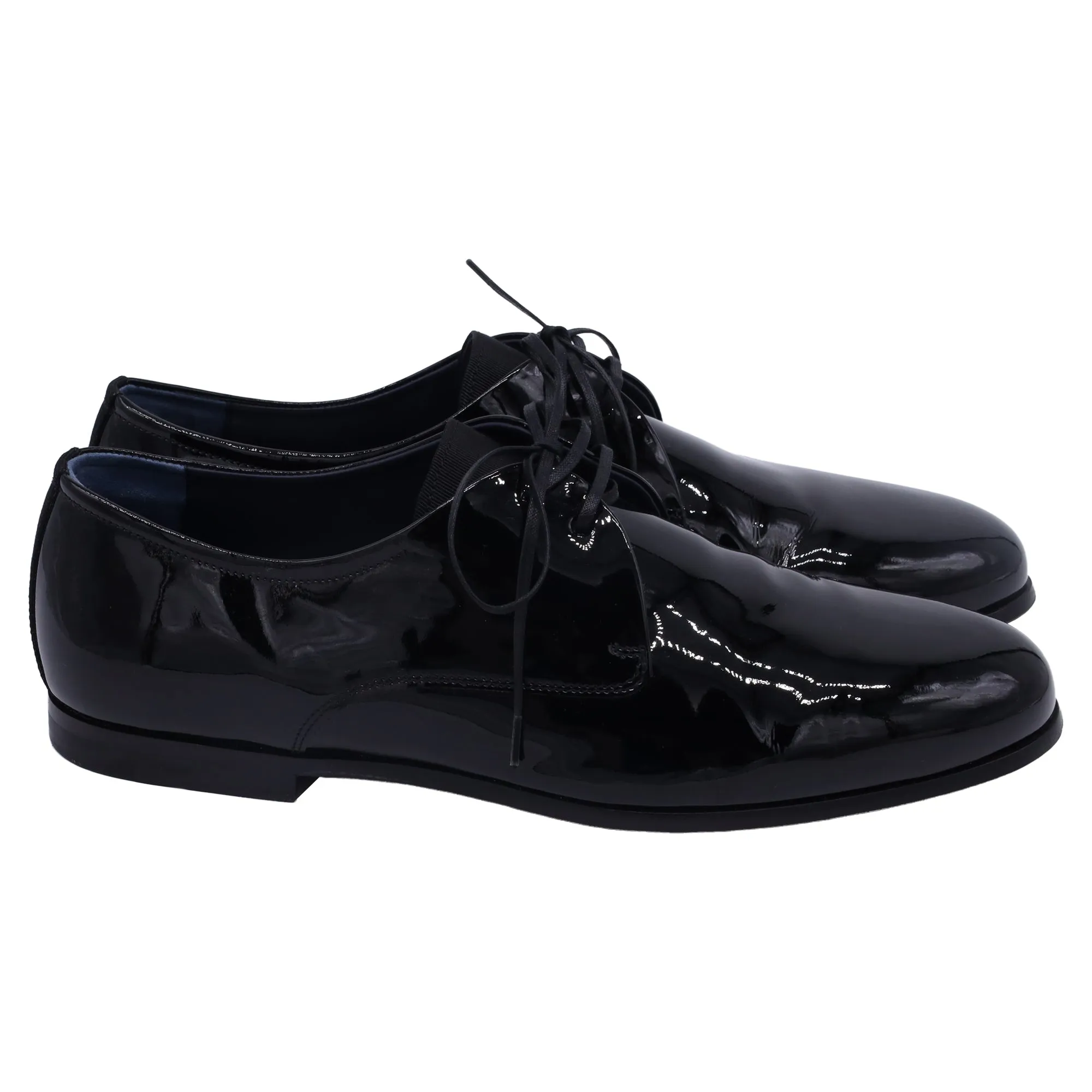 Instant Walk Comfort Foldable Collar Ferragamo Oxfords in Black Patent Leather