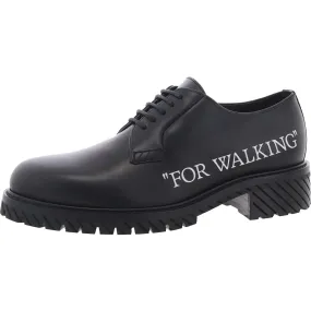 Derby Mens Lace-Up Leather Derby Shoes Mesh Fabric