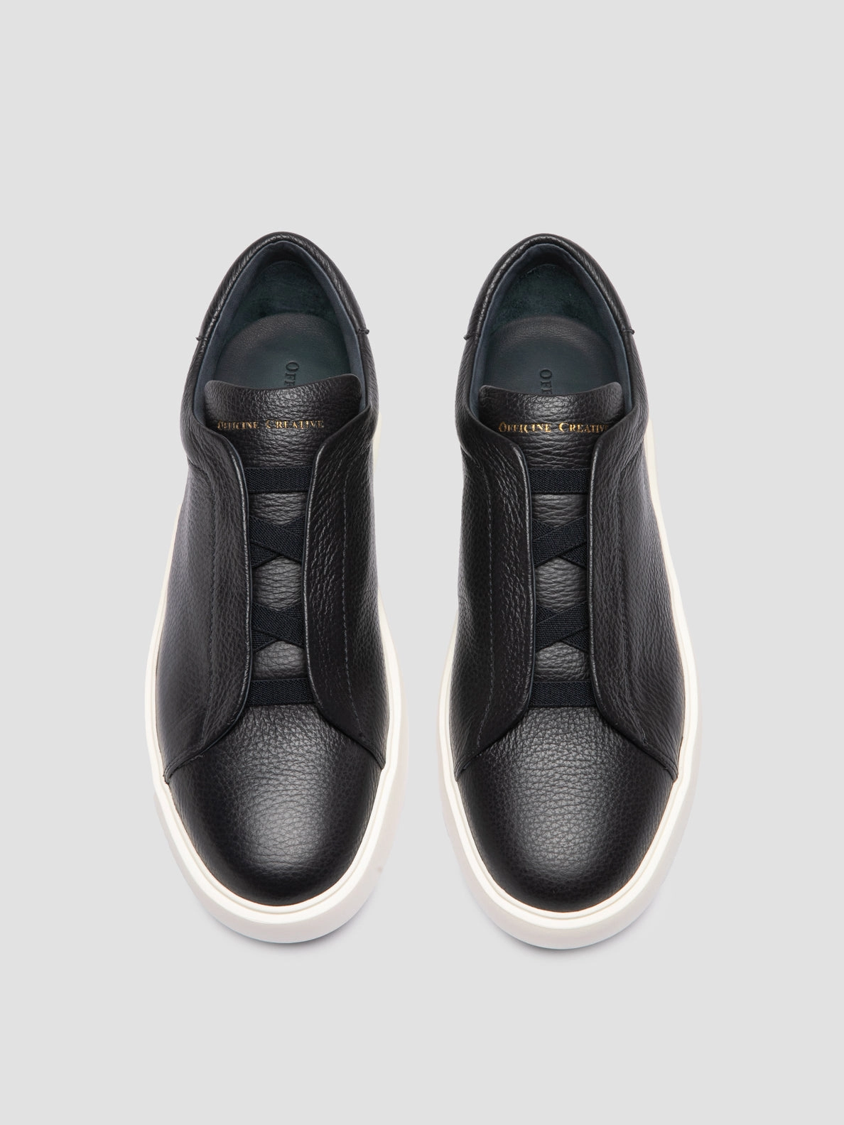 SLOUCH 003 - Blue Leather Low Top Sneakers Recycled Sockliner Comfortable Flex