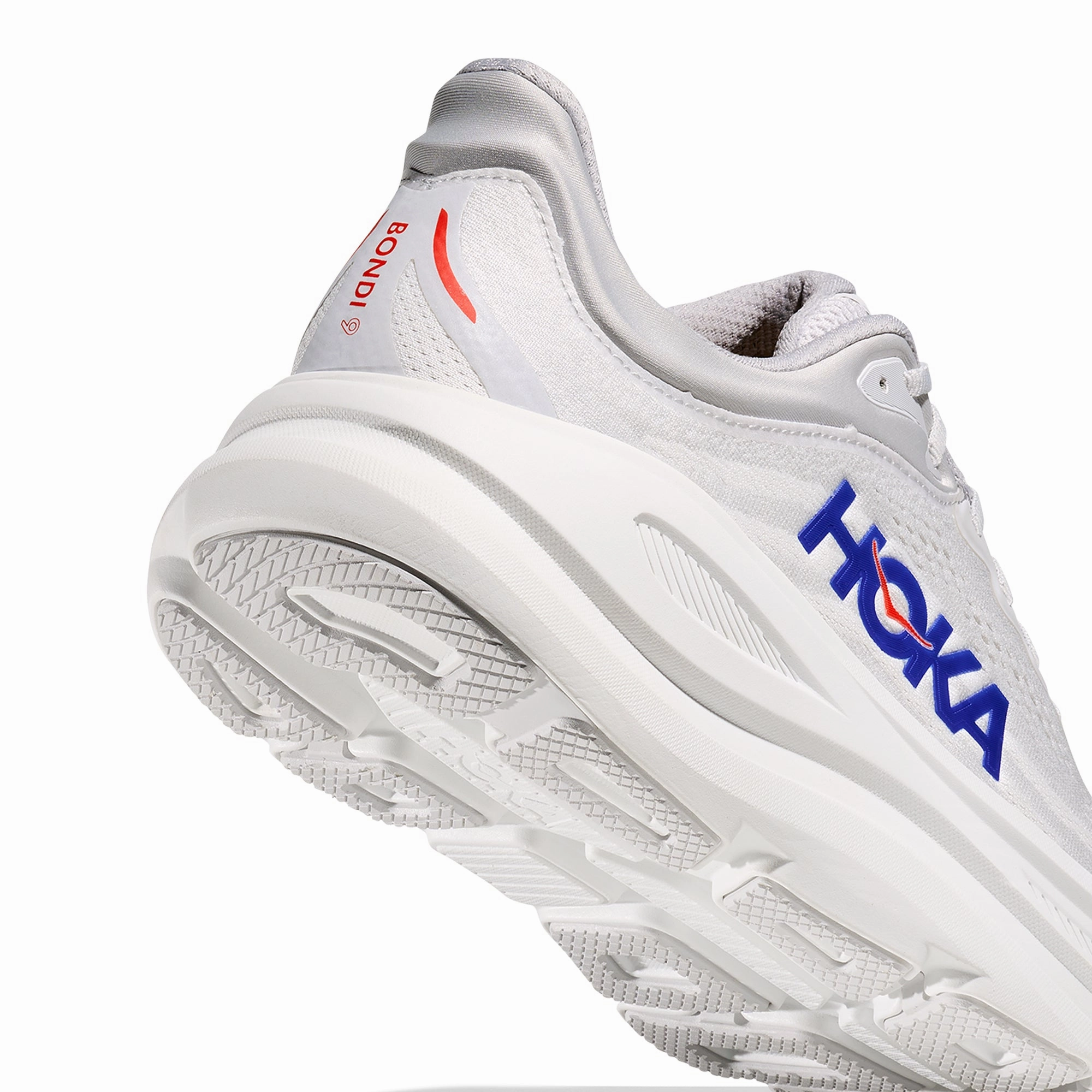 Hoka Mens Bondi 9 Shoes Rockered Propulsion Plate low - maintenance