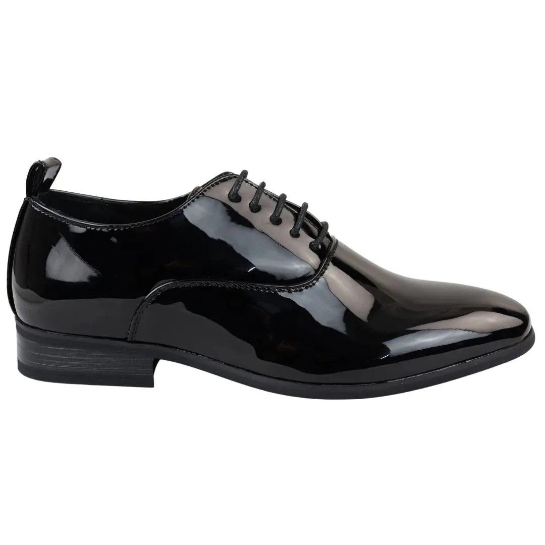Cool Weather Patent Lace Up Derby Oxford Shoes