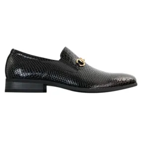 All Pair Patent Slip On Gold Buckle Leather Shoes