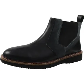 VENTURA Mens Laceless Leather Chukka Boots Long Hike