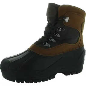 Peak Mens Two Tone Man Made Winter & Snow Boots Art Gallery Country Soul