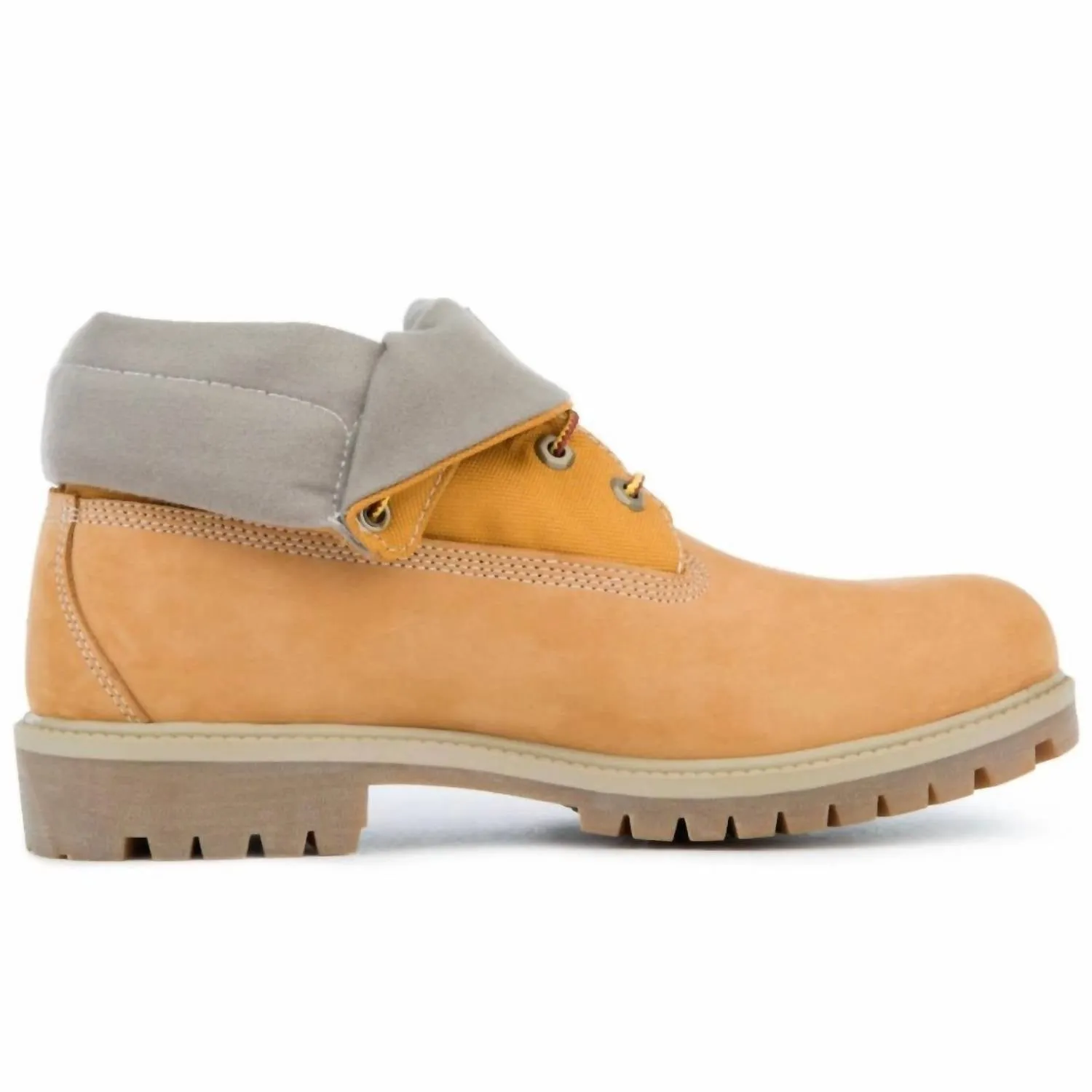 Heritage Roll Top Boots In Wheat Nubuck Anti-bacterial Handmade Craft