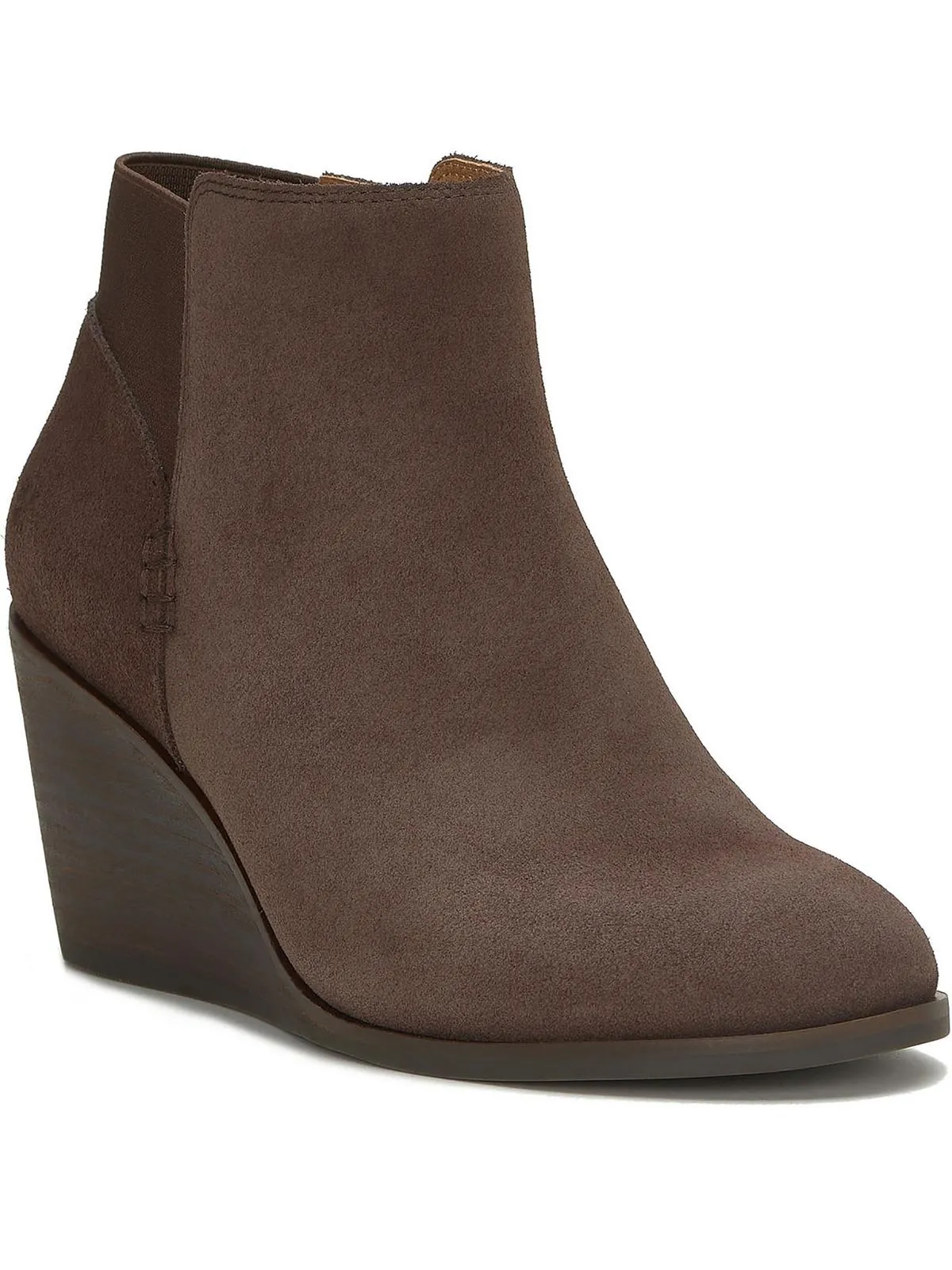 zorlina Womens Leather Ankle Boot Wedge Boots Slip Resistant Adventure Seeker