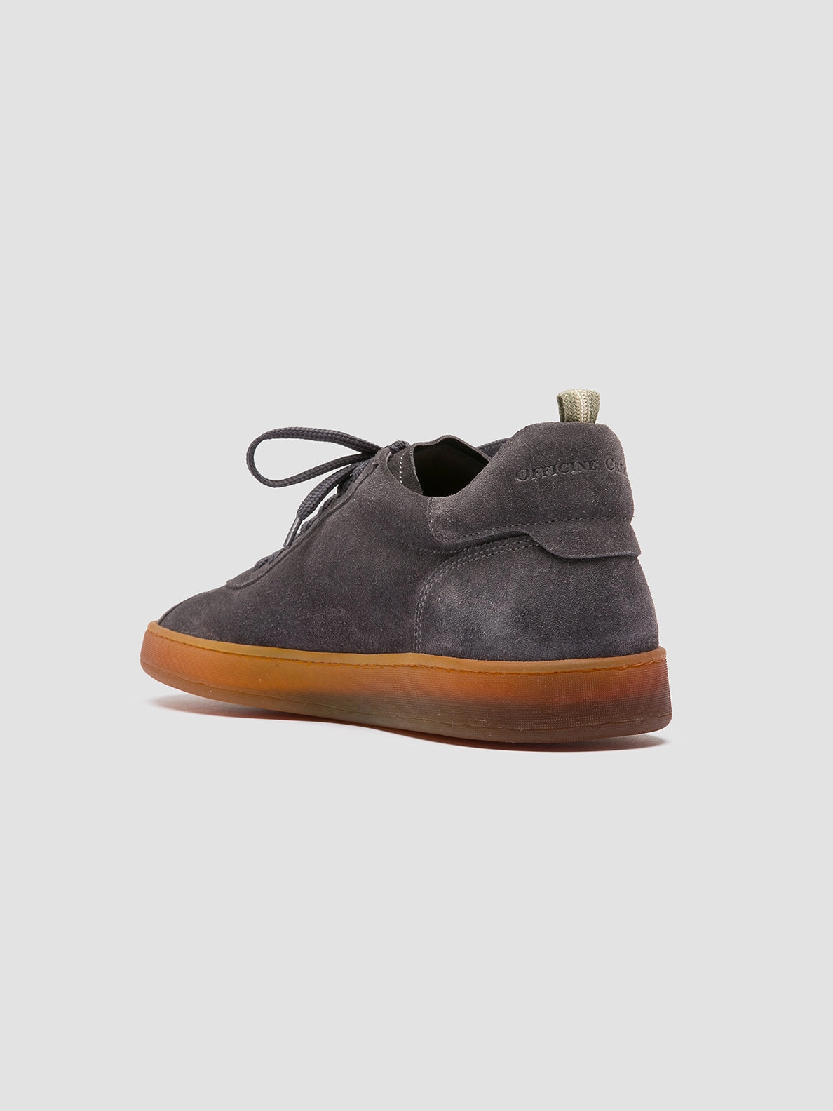 HALO 001 - Blue Suede Low Top Sneakers Bold Detail