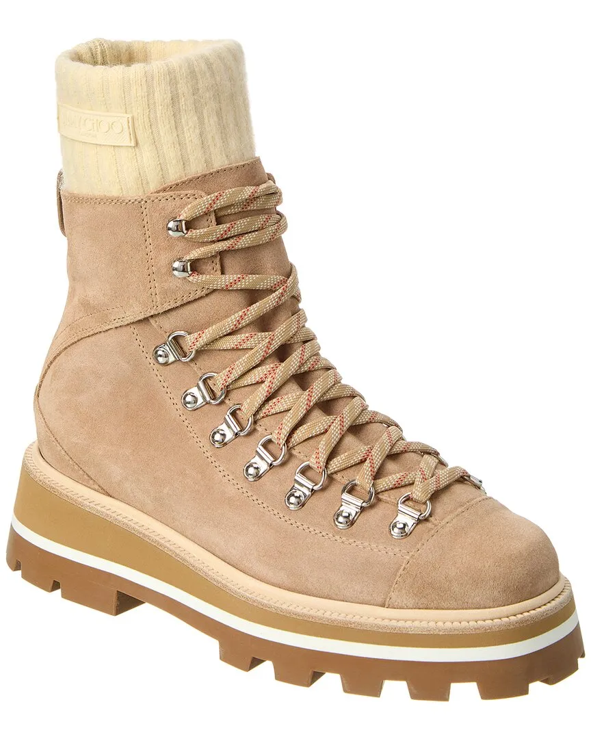 Jimmy Choo Chike Suede Bootie Comfort Lining Rainy Days