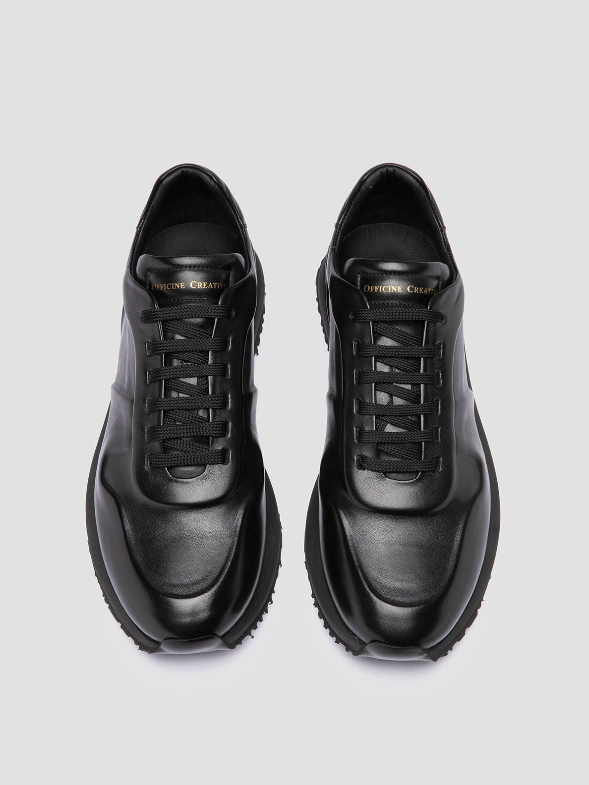 Clean Edge Ultimate Flex PERSPECTIVE 001 - Black Leather Low Top Sneakers