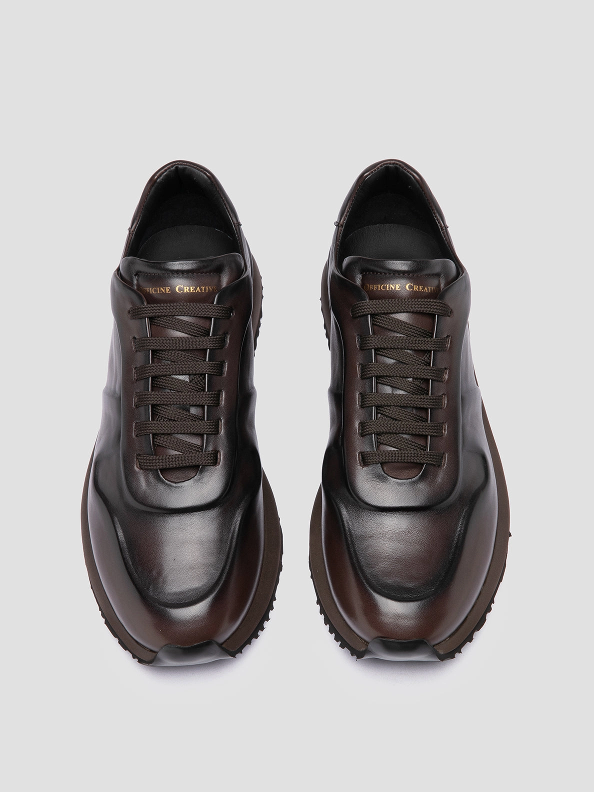 Refined fit PERSPECTIVE 001 - Dark Brown Leather Sneakers