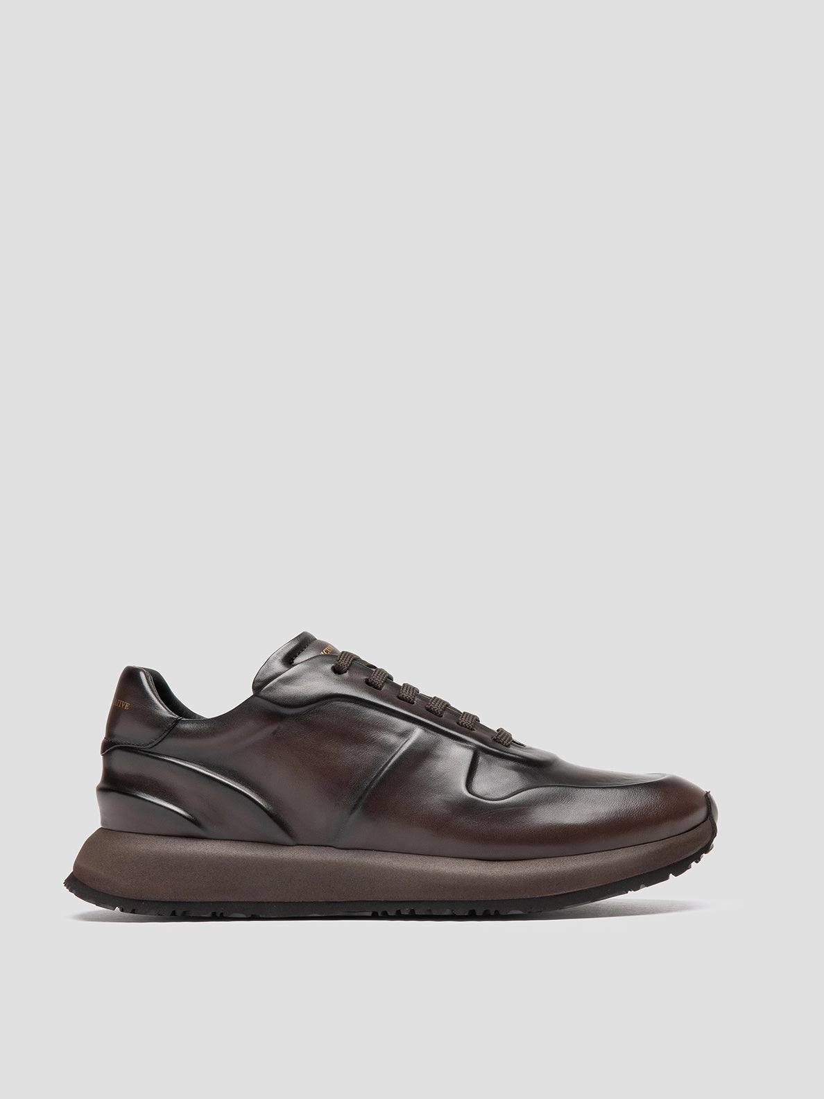 PERSPECTIVE 001 - Dark Brown Leather Sneakers Quick On