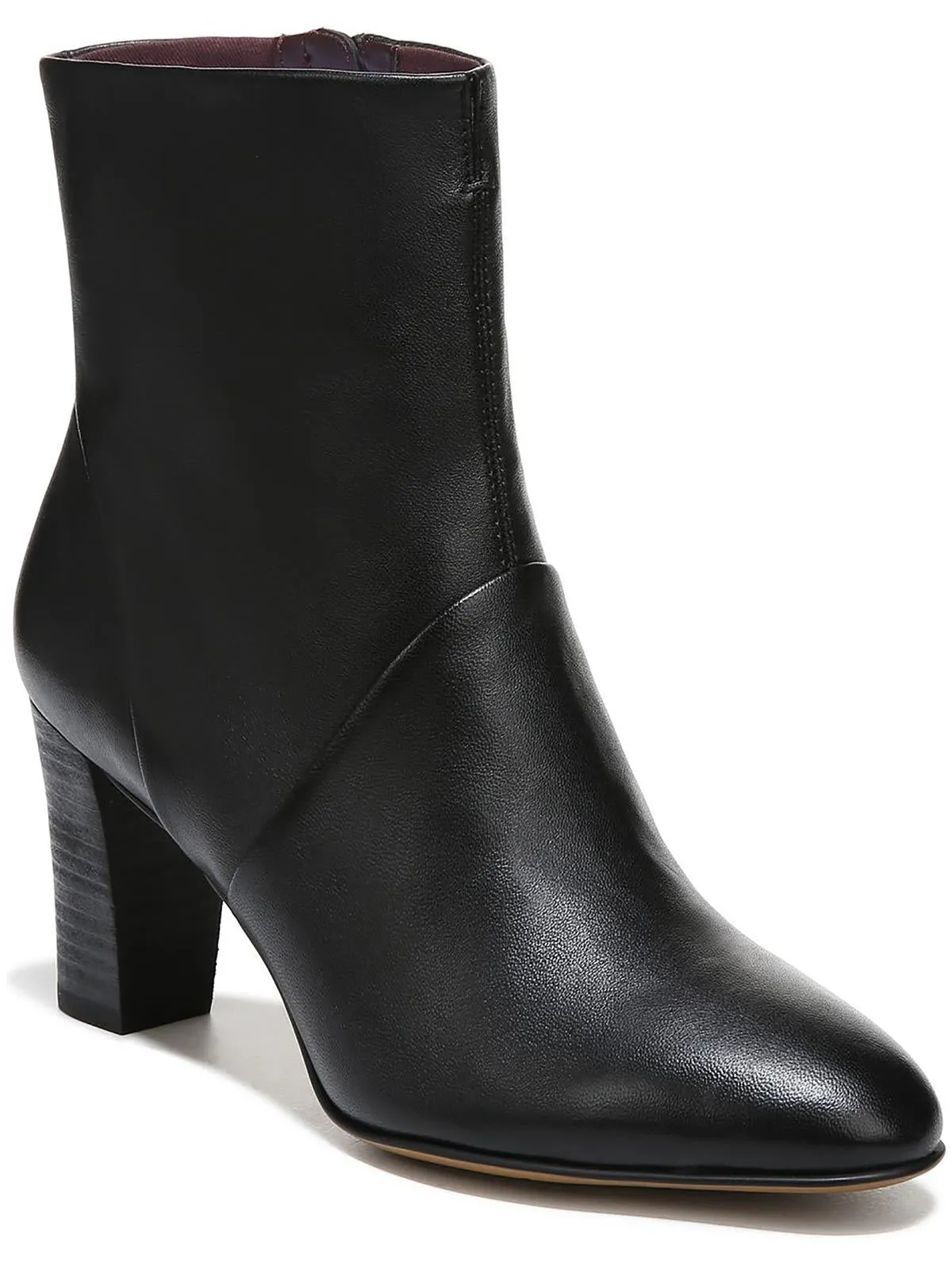 Pia Womens Leather Zipper Ankle Boots Smooth Style