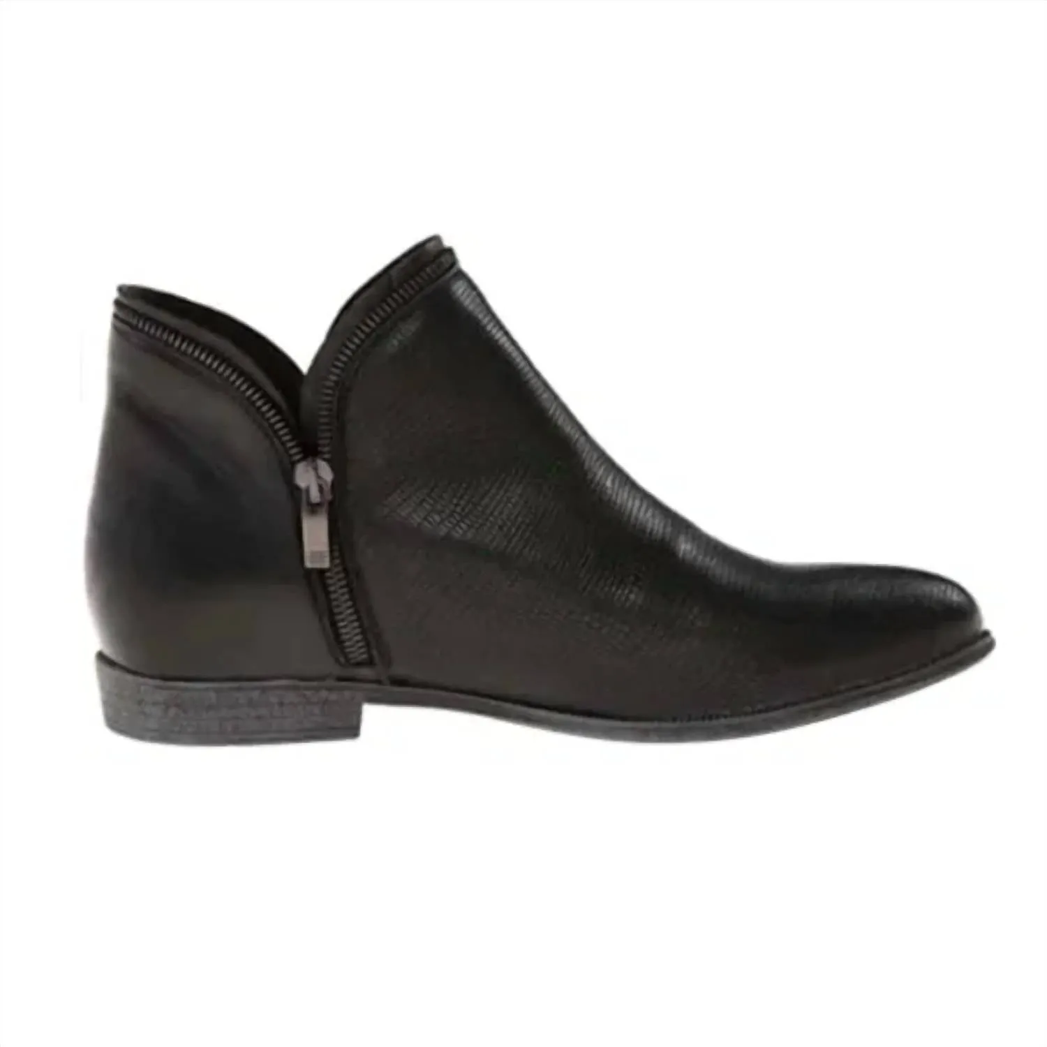 Transitional Style Cushioned Step Weather Resistant User Women's Ireland Leather Booties In Black