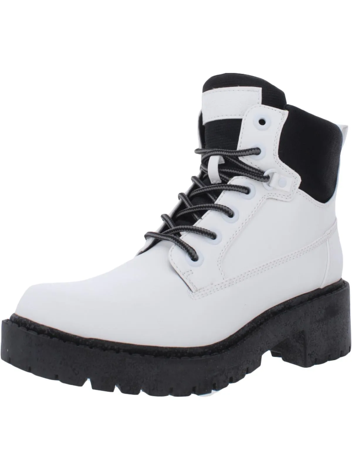 Stable Support Mountain Hike Weston-A Womens Faux Leather Platform Ankle Boots